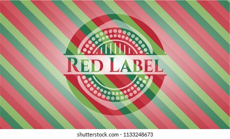 Red Label christmas emblem.