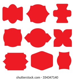 red label collection, blank tag for Christmas label design