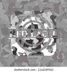 Red Label grey camo emblem
