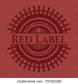 Red Label realistic red emblem