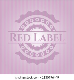 Red Label retro pink emblem