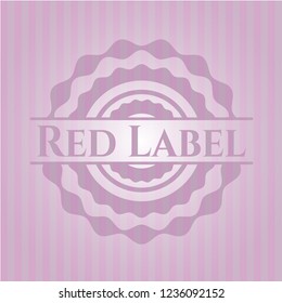Red Label retro pink emblem