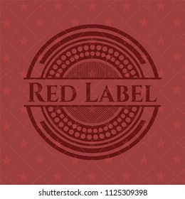 Red Label retro style red emblem