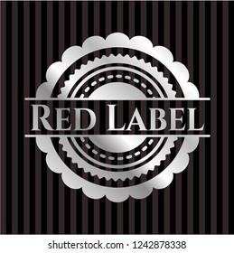 Red Label silver badge or emblem