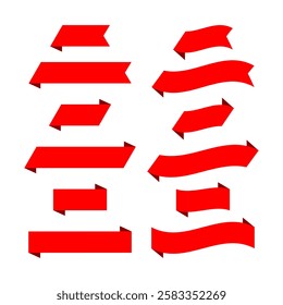 red label tag sticker for sale advertising, red ribbon banner graphic, red premium tag icon