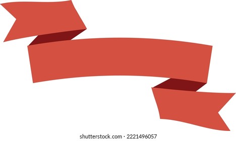 Plantilla de etiqueta roja. Banner de la cinta decorativa en blanco
