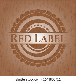 Red Label wooden emblem