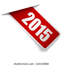 Red label with year 2015