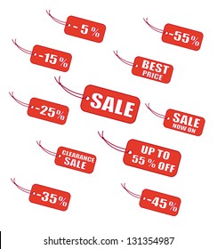 Red labels