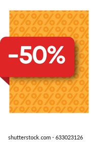 Red Labels And Stickers Set, Isolated On White Background, Vector Illustration
