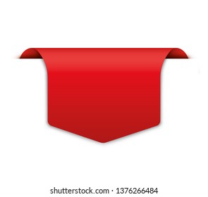 Red label-tag template. Banner Vector illustration