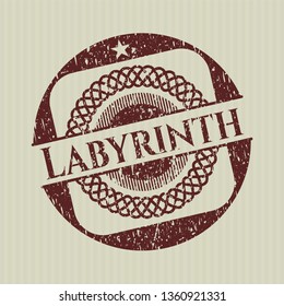 Red Labyrinth distress rubber texture
