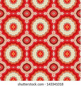 Red laced geometric pattern, seamless ornamental tile pattern, geometric texture