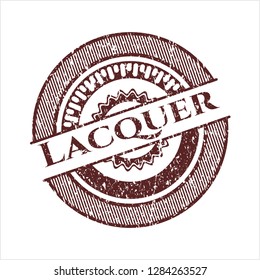 Red Lacquer distressed rubber stamp