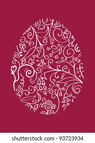 Red lacy easter egg