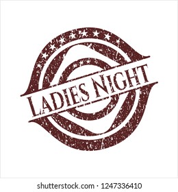 Red Ladies Night distress grunge stamp