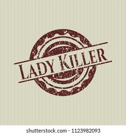 Red Lady Killer with rubber seal texture