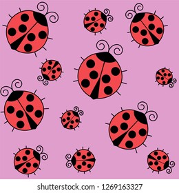 red ladybird pattern