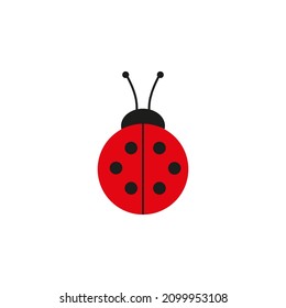 Red Ladybug icon on a white background eps10