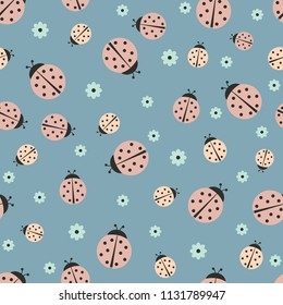 red ladybugs on blue