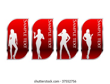 red lady's stickers