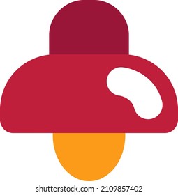 Red lamp, illustration, vector on a white background.