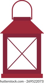 Ilustração de vetor plana de lanterna vermelha.
Fundo transparente.