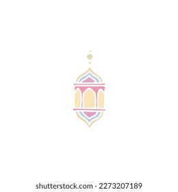 rotes Laternensymbol Ramadan und Islamisches Oid