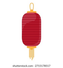 Ícone de lanterna vermelha simbolizando celebração e boa sorte para o Ano Novo Lunar, ícone de lanterna chinesa vermelha com borlas douradas simbolizando sorte, prosperidade e celebração para o Ano Novo Chinês
