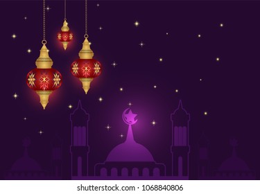 Illustration Ramadan Kareem Generous Ramadan Greetings Stock Vector ...