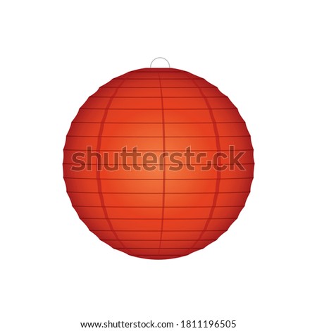 Red Lantern Vector Illustration Background