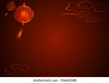 Red lanterns for the chinese new year