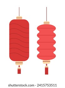 red lanterns element chinese new year sign for greeting card asian flyer invitation poster vertical