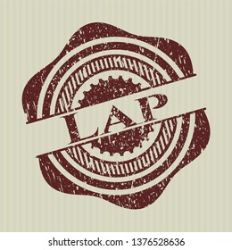 Red Lap distressed grunge stamp