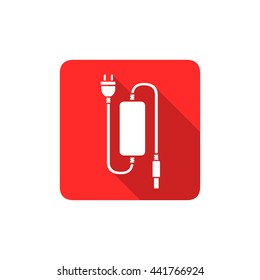red laptop charger
