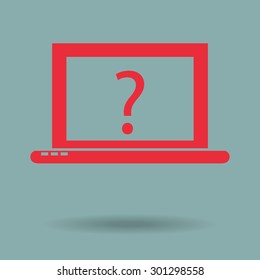 Red Laptop Icon