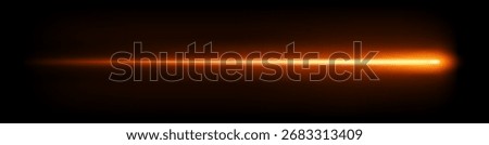 Red laser beam, moving light streak ray, glowing comet light flare, vector illustration.
