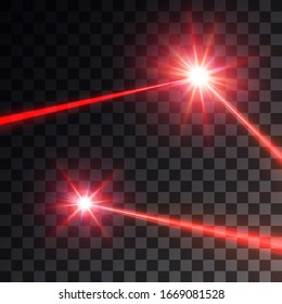 roter Laserstrahl. Vektorillustration