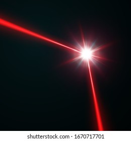 Red Laser Beam. Vector Illustration