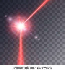red laser beam. vector illustration