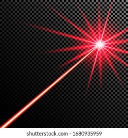 Red Laser Beam Vector Illustration Stock Vector Royalty Free