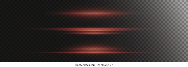 Red laser beams of light. Vector EPS10