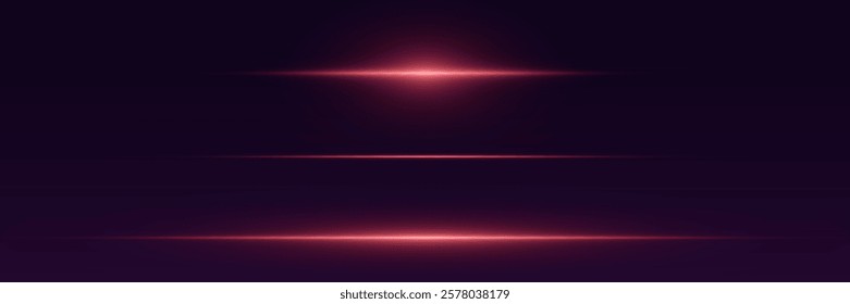 Red laser beams of light. Vector EPS10