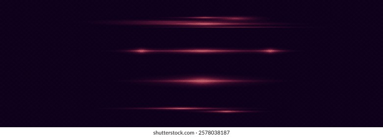 Red laser beams of light. Vector EPS10