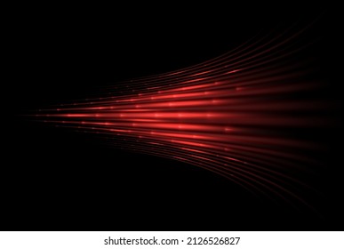 Red laser beams. Speed, supersonic wave. Twinkling light effect. Warm or hot air flow. 