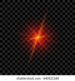 Red Laser Glowing in realistic Style