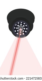 Red Laser Ray. Vector Illustration