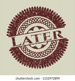 Red Later rubber grunge texture seal