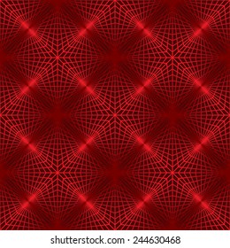 red lattice like folded paper forms crest