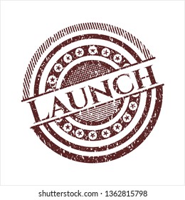Red Launch with rubber seal texture